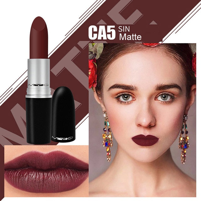 New matte lipstick high-quality metal tube bullet lipstick