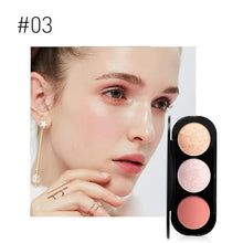 Load image into Gallery viewer, FOCALLURE New Arrivel 3 Colors Blush&amp;Highlighter Palette
