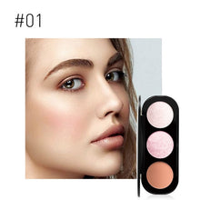 Load image into Gallery viewer, FOCALLURE New Arrivel 3 Colors Blush&amp;Highlighter Palette
