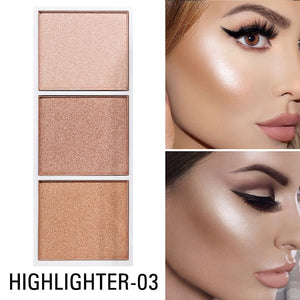 SACE LADY 4 Colors Highlighter Palette Makeup Face Contour Powder Bronzer