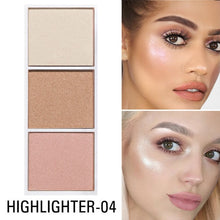 Load image into Gallery viewer, SACE LADY 4 Colors Highlighter Palette Makeup Face Contour Powder Bronzer
