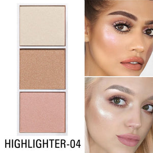 SACE LADY 4 Colors Highlighter Palette Makeup Face Contour Powder Bronzer